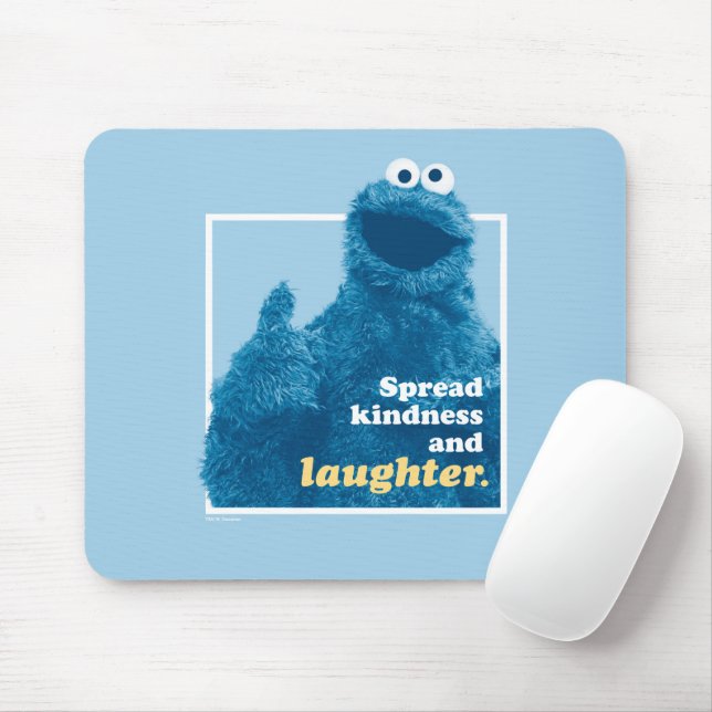 Tapis De Souris Cookie Monster | Propager la gentillesse et le rir (Avec souris)