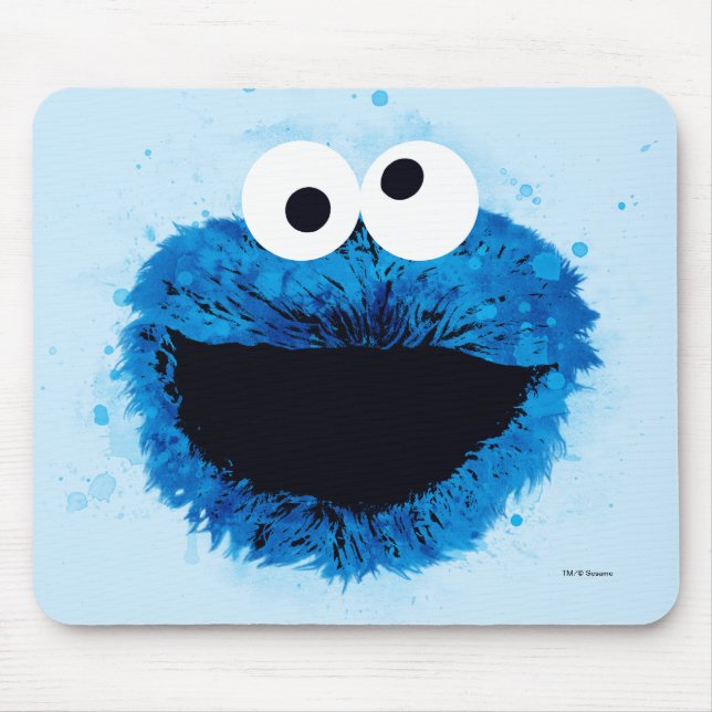 Tapis De Souris Cookie Monster | Tendance de l'aquarelle (Devant)