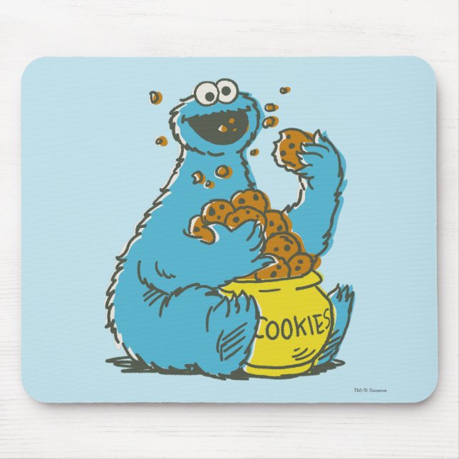 Tapis De Souris Cookie Monster Vintage (Devant)