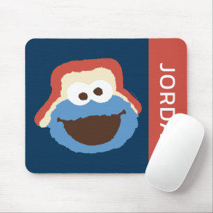 Tapis De Souris Cookie Monster Visage Forestier Ajoutez Votre No