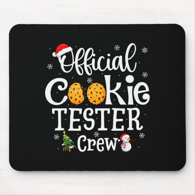Tapis De Souris Cookie Tester Crew Family Baking Team Christmas  (Devant)
