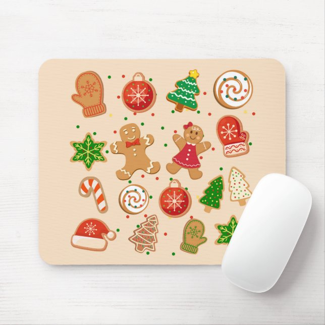 Tapis De Souris Cookies de Noël (Avec souris)
