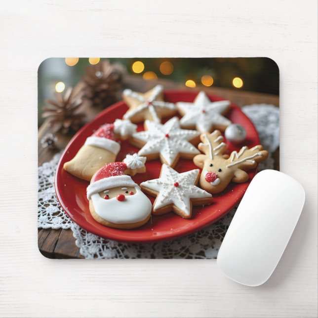 Tapis De Souris Cookies de Noël (Avec souris)