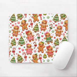 Tapis De Souris Cookies de Noël au pain d'épice et cannes de bonbo