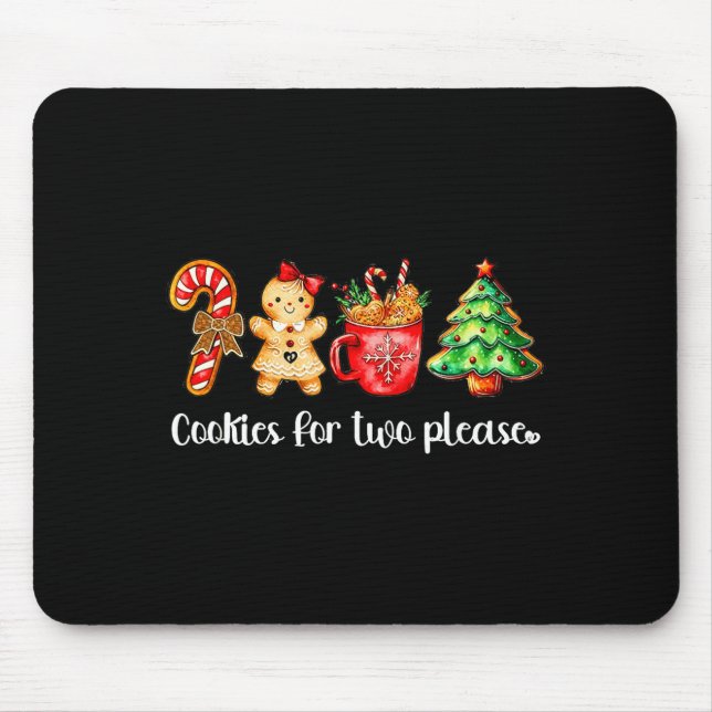 Tapis De Souris Cookies For Two Please,christmas Pregnancy Announc (Devant)