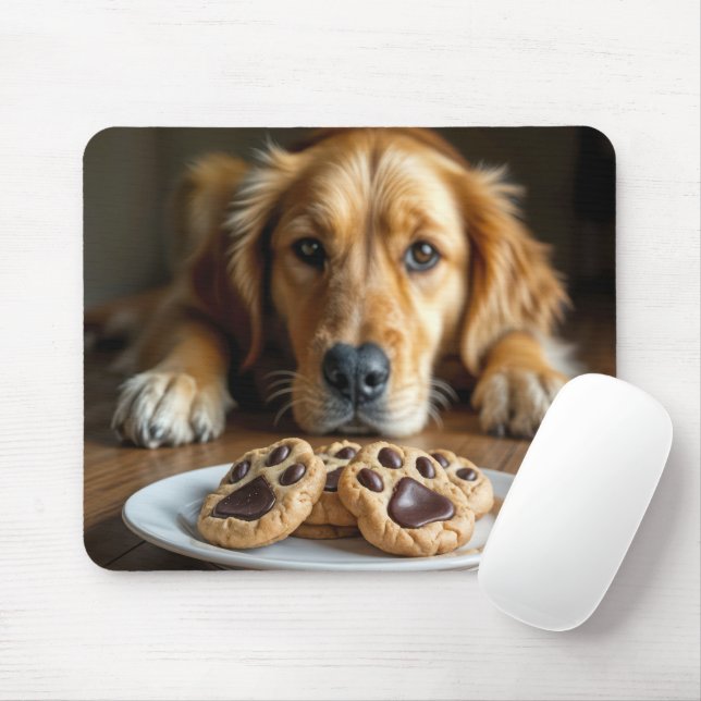Tapis De Souris Cookies Golden Retriever (Avec souris)