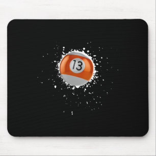 Tapis De Souris Cool 13 balles Treize billard billard peinture pla