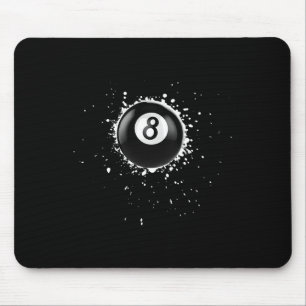 Tapis De Souris Cool 8 boules Huit Billard Billard Peinture Splatt
