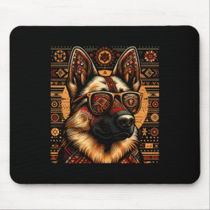 Tapis De Souris Cool allemand berger chien ethnique style art ethn