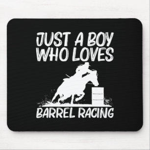 Tapis De Souris Cool Barrel Racing Art Pour Garçons Enfants Horseb