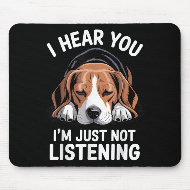 Tapis De Souris Cool Beagle Design Pour Hommes Femmes Chien Thème  (Devant)