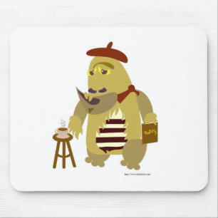 Tapis De Souris Cool Beatnik Monster personnage de dessin animé Ar