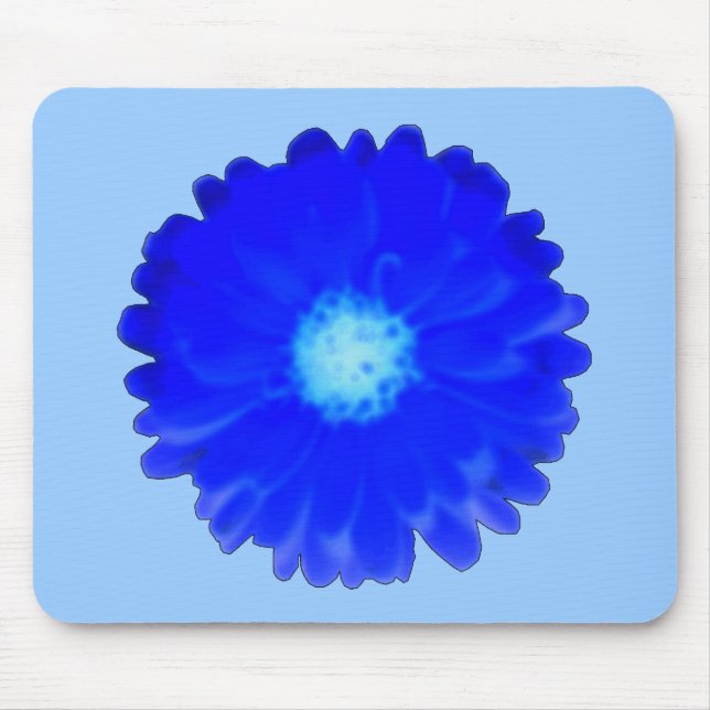 Tapis De Souris Cool Blue Marigold Mousepad (Devant)