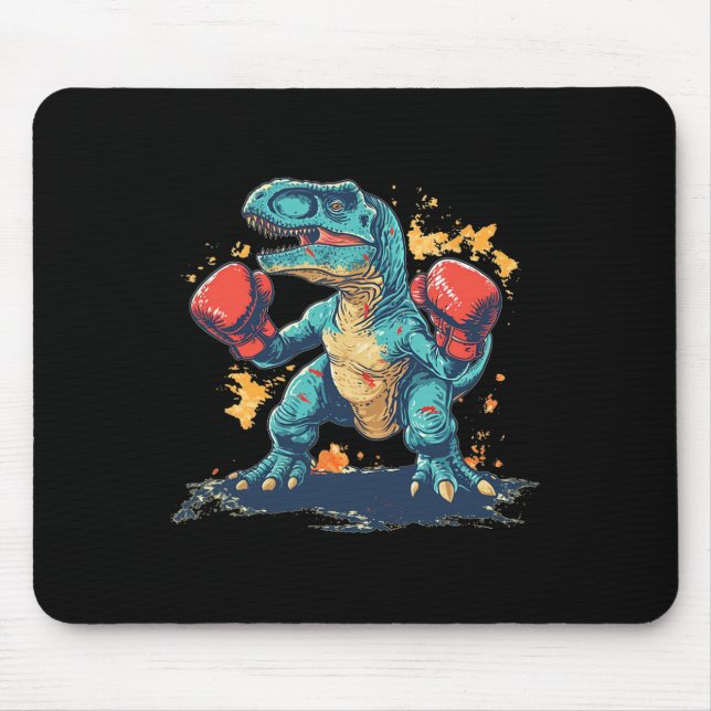 Tapis De Souris Cool Boxing Gloves With Dinosaur  (Devant)