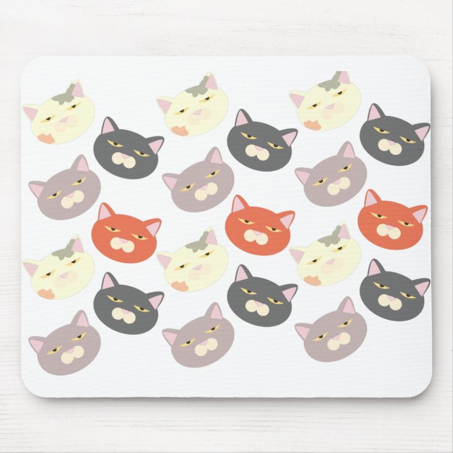 Tapis De Souris Cool Chefs de chat Dessin amusant Art Motif (Devant)