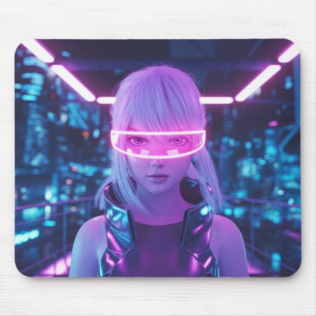 Tapis De Souris Cool Cyberpunk Anime Mousepad (Devant)