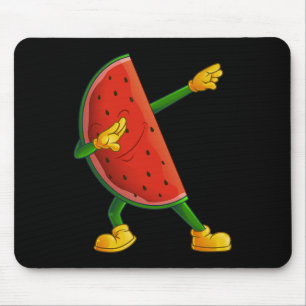 Tapis De Souris Cool Dabbing Watermelon Drôle Fruit Dancing Athlet