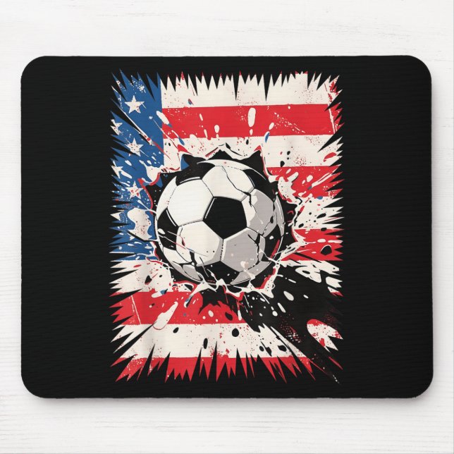 Tapis De Souris Cool D'Explosion De Football Pour Les Ventilateurs (Devant)