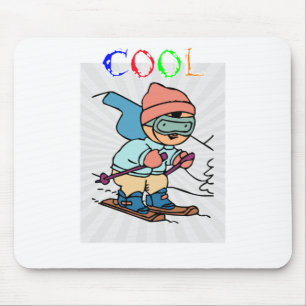 Tapis De Souris Cool Funny Skier   conceptions de ski   skier drôl