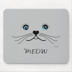 Tapis De Souris COOL graphique à visage MEOW-Cat