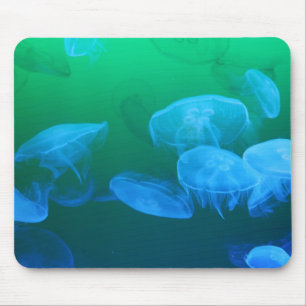 Tapis De Souris Cool Jellyfish Green Blue Gradient