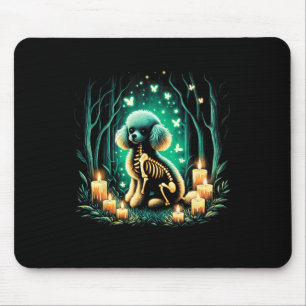Tapis De Souris Cool Jouet Poodle Chien Squelette Halloween Chien