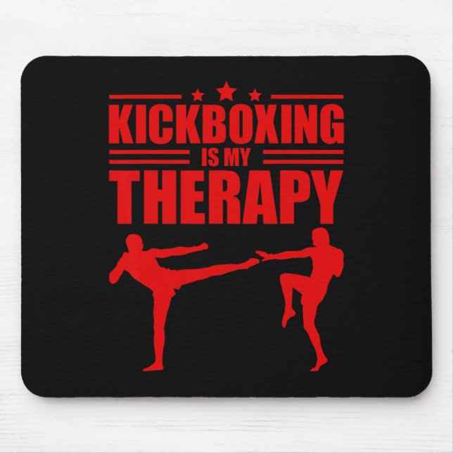 Tapis De Souris Cool Kickboxing pour hommes femmes Exercice de kic (Devant)
