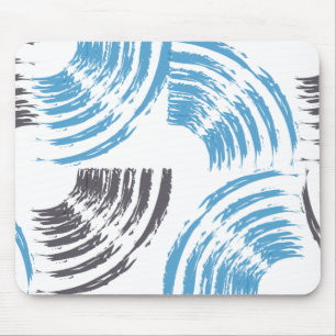 Tapis De Souris Cool, moderne, bleu abstrait tendance