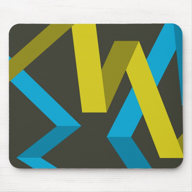 Tapis De Souris Cool, moderne, tendance géométrique modes fluides (Devant)