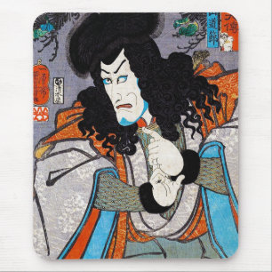 Tapis De Souris Cool oriental japonais Kuniyoshi kabuki acteur art