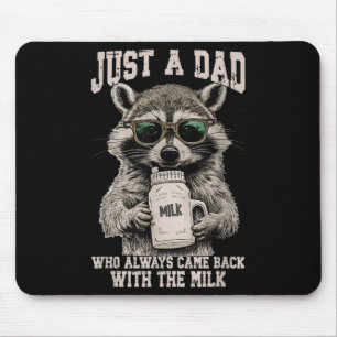 Tapis De Souris Cool Papa Raccoon Avec Citation Drôle De Lait
