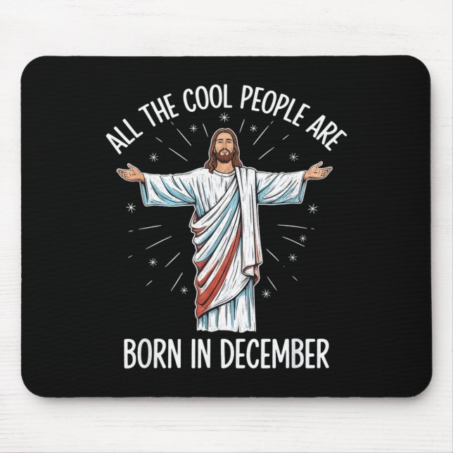 Tapis De Souris Cool People December Birthday Sritual Theme  (Devant)