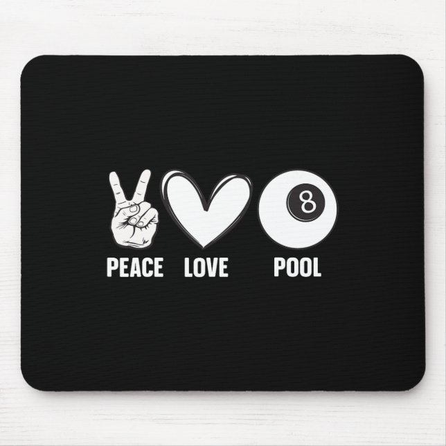 Tapis De Souris Cool Pool Conception Pour Hommes Femmes Billard 8  (Devant)