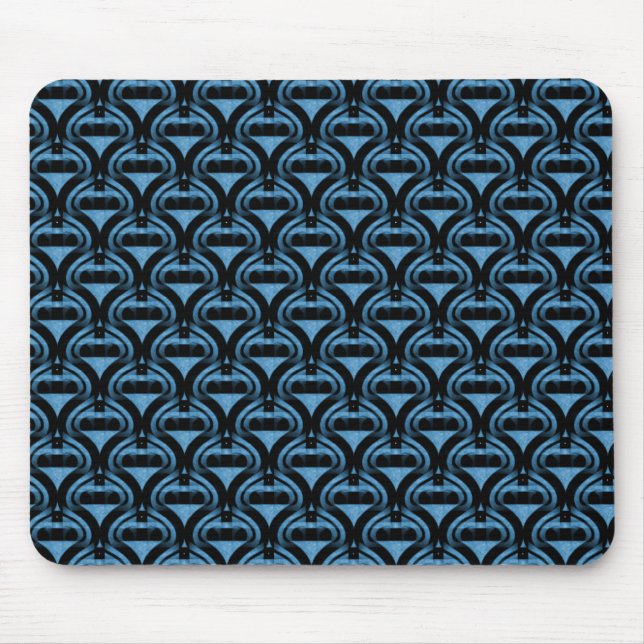 Tapis De Souris Cool rétro bleu doux Mousepad (Devant)