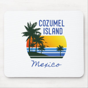 Tapis De Souris Cool rétro Cozumel Original Mexique Plages Femmes