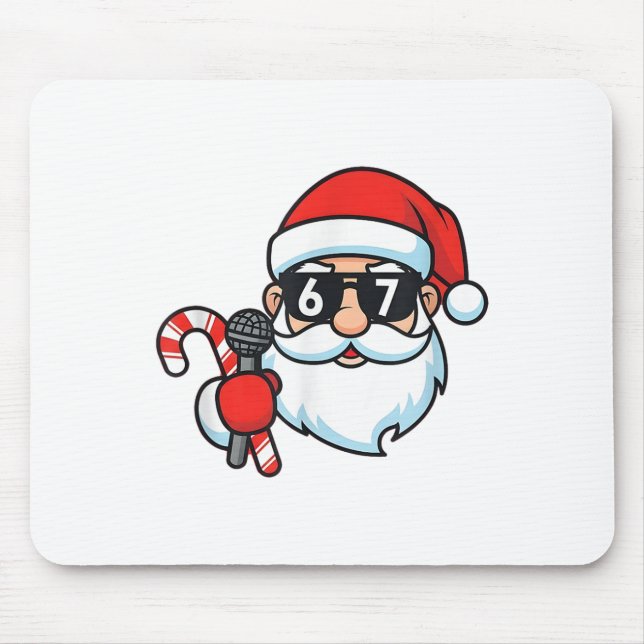 Tapis De Souris Cool Santa 67 Noël  (Devant)