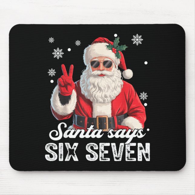 Tapis De Souris Cool Santa Says 67 Meme Funny Christmas Xmas Men W (Devant)
