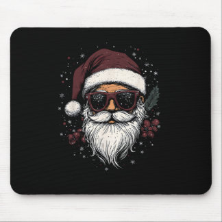 Tapis De Souris Cool Santa with Sunglasses Christmas