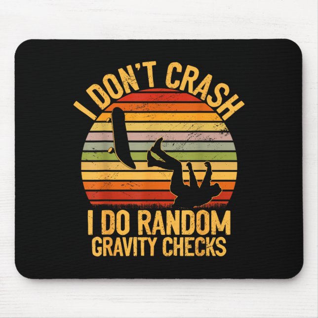 Tapis De Souris Cool Skateboarding Lover Men Women Kids Skater Ska (Devant)