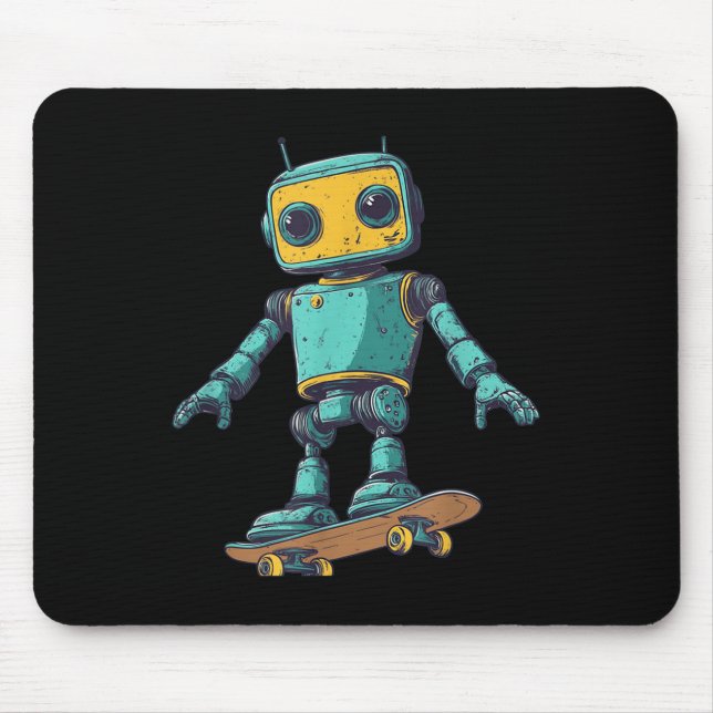 Tapis De Souris Cool Skating Robot With Skateboard Costume  (Devant)