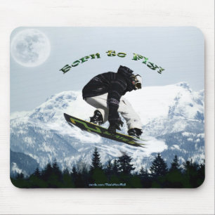 Tapis De Souris Cool Snow Boarder Hiver Sports Thème
