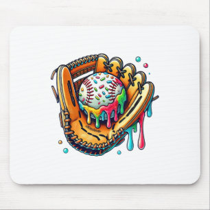 Tapis De Souris Cool Sport De Baseball Glove Drift Avec Épersion D