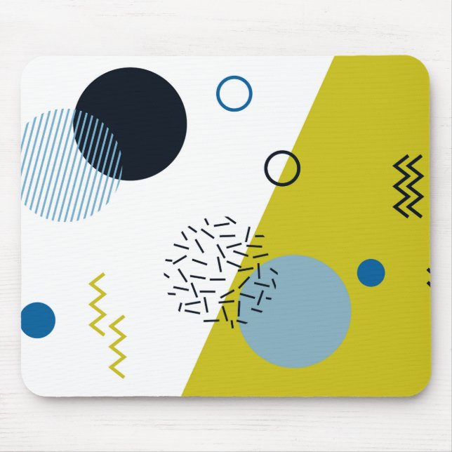Tapis De Souris Cool, tendance, moderne, vert Memphis (Devant)