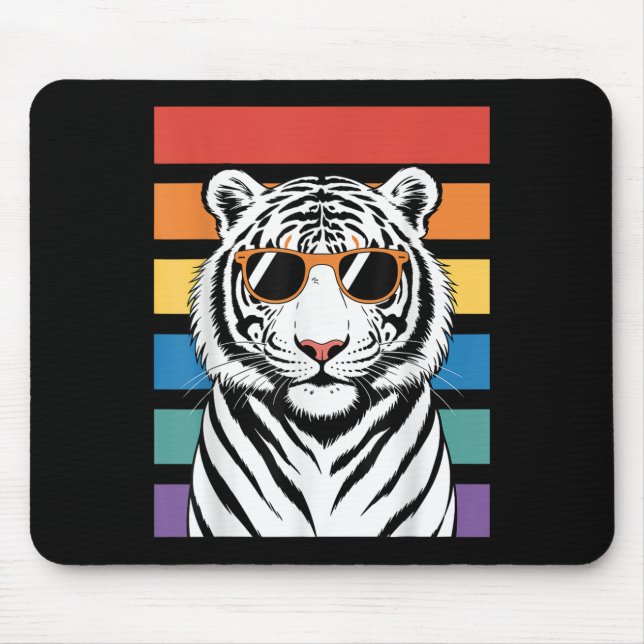 Tapis De Souris Cool Tiger Costume For Men Women Kids Pattern Tige (Devant)
