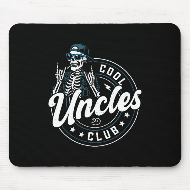 Tapis De Souris Cool Uncles Club Shirt Funny Skeleton Uncle Men  (Devant)