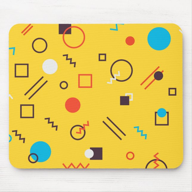 Tapis De Souris Cool, unique, tendance, urbain géométrique Memphis (Devant)