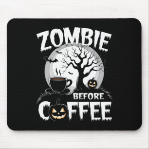 Tapis De Souris Cool Zombie avant café Halloween drôle