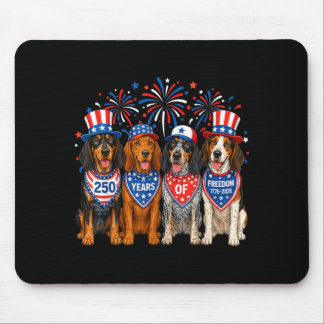 Tapis De Souris Coonhound Chien 250 Ans Américain 1776 2026 4ème