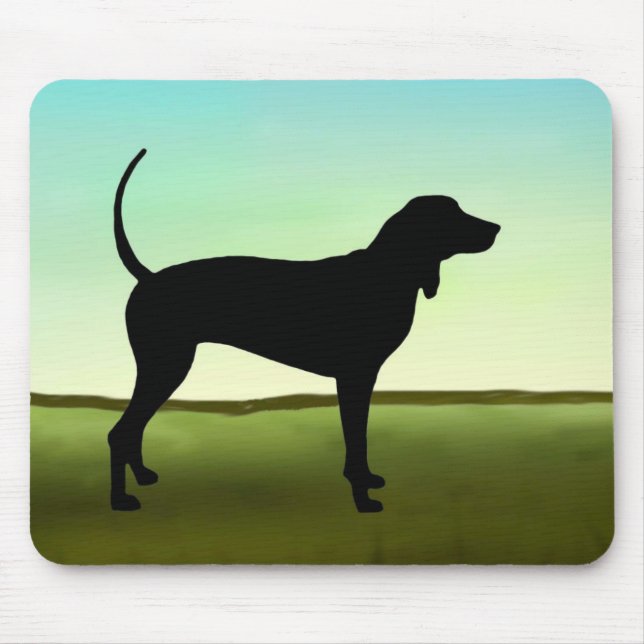 Tapis De Souris Coonhound de ciel bleu (Devant)