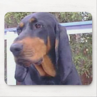 Tapis De Souris Coonhound noir et bronzage Mousepad